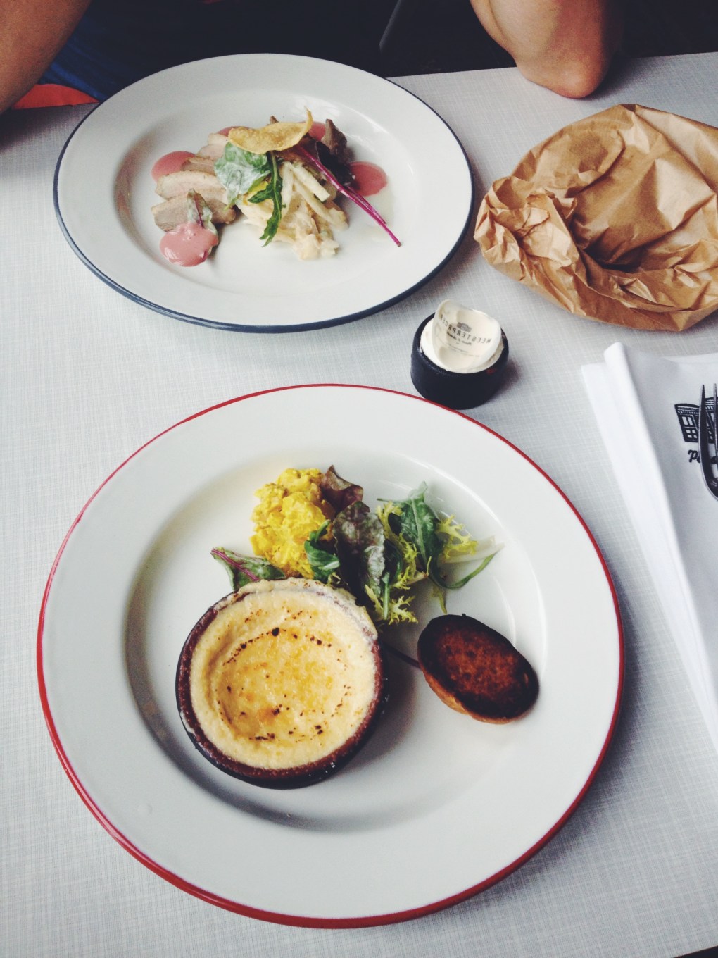 Mango-geitenkaas creme brule